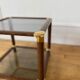 Piece of smoked glass sofa