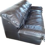 Canapé en cuir noir Ligne Roset
