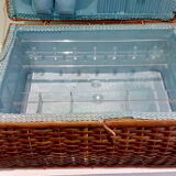 Vintage wicker sewing box