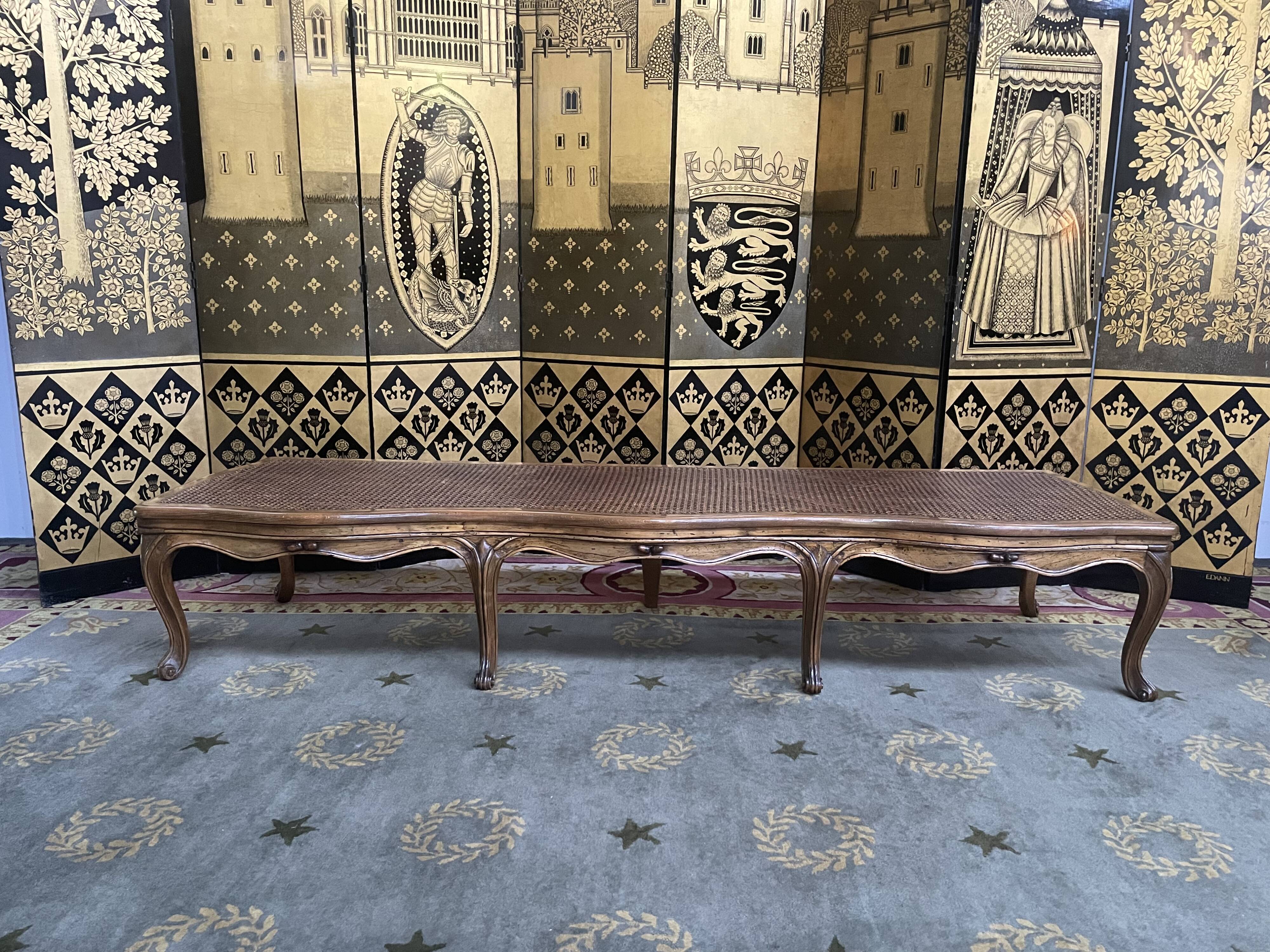 Louis XV period entrance office bench in canning
