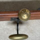 Wood and brass coat rack