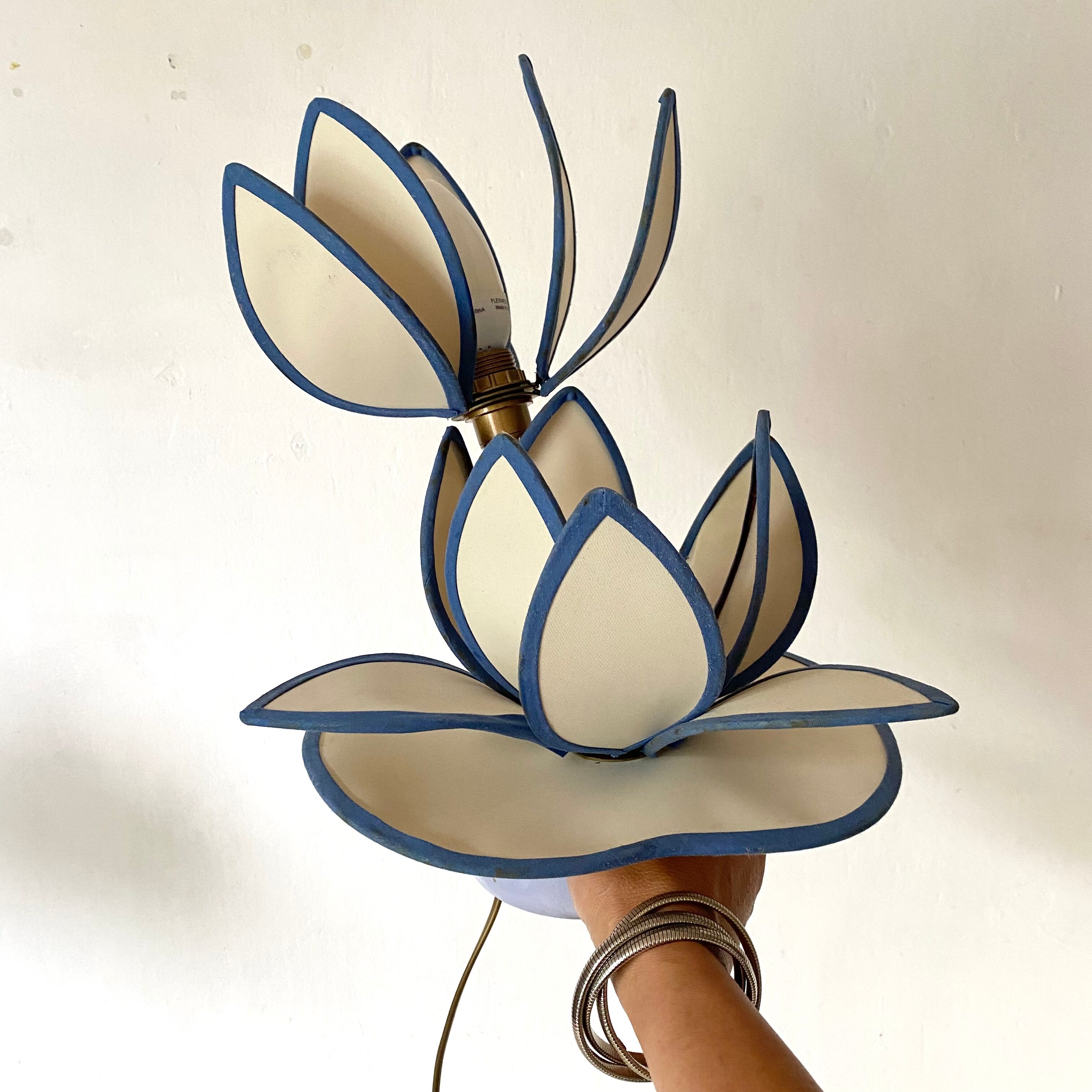 Double lotus flower lamp, 80s