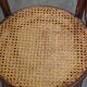 4 antique wooden and cane bistro chairs