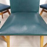 Chaises vintage bleu vert
