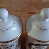 2 Limoges Porcelain Pharmacy Pots