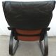 Ikea Poem leather rocking armchair from the vintage 1990s