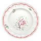 Flowered plate decoration street lamp old Strasbourg in faience signed KG Lunéville