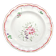Flowered plate decoration street lamp old Strasbourg in faience signed KG Lunéville