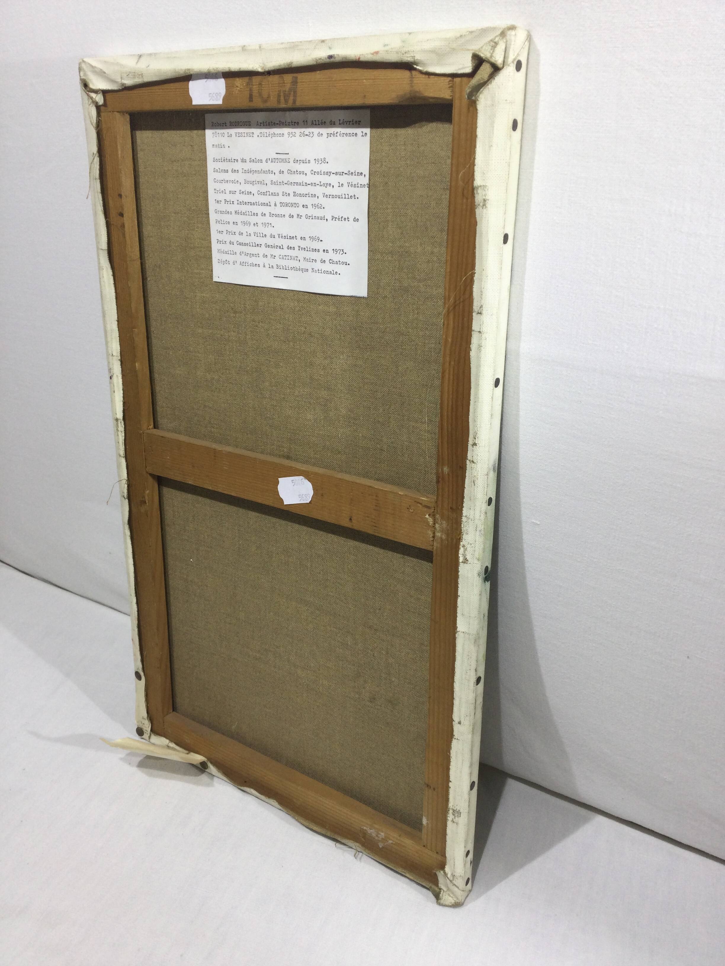 R. Rodrigue - Oil On Canvas “Protestant Church of Vésinet”