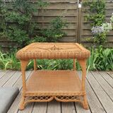 Rattan coffee table 1980