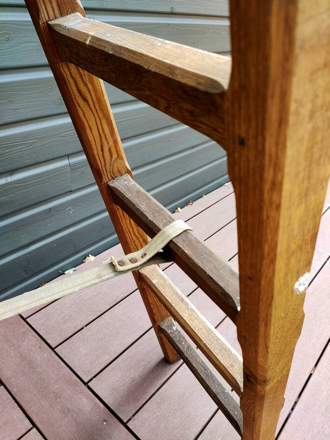 Old wooden painter's step ladder.