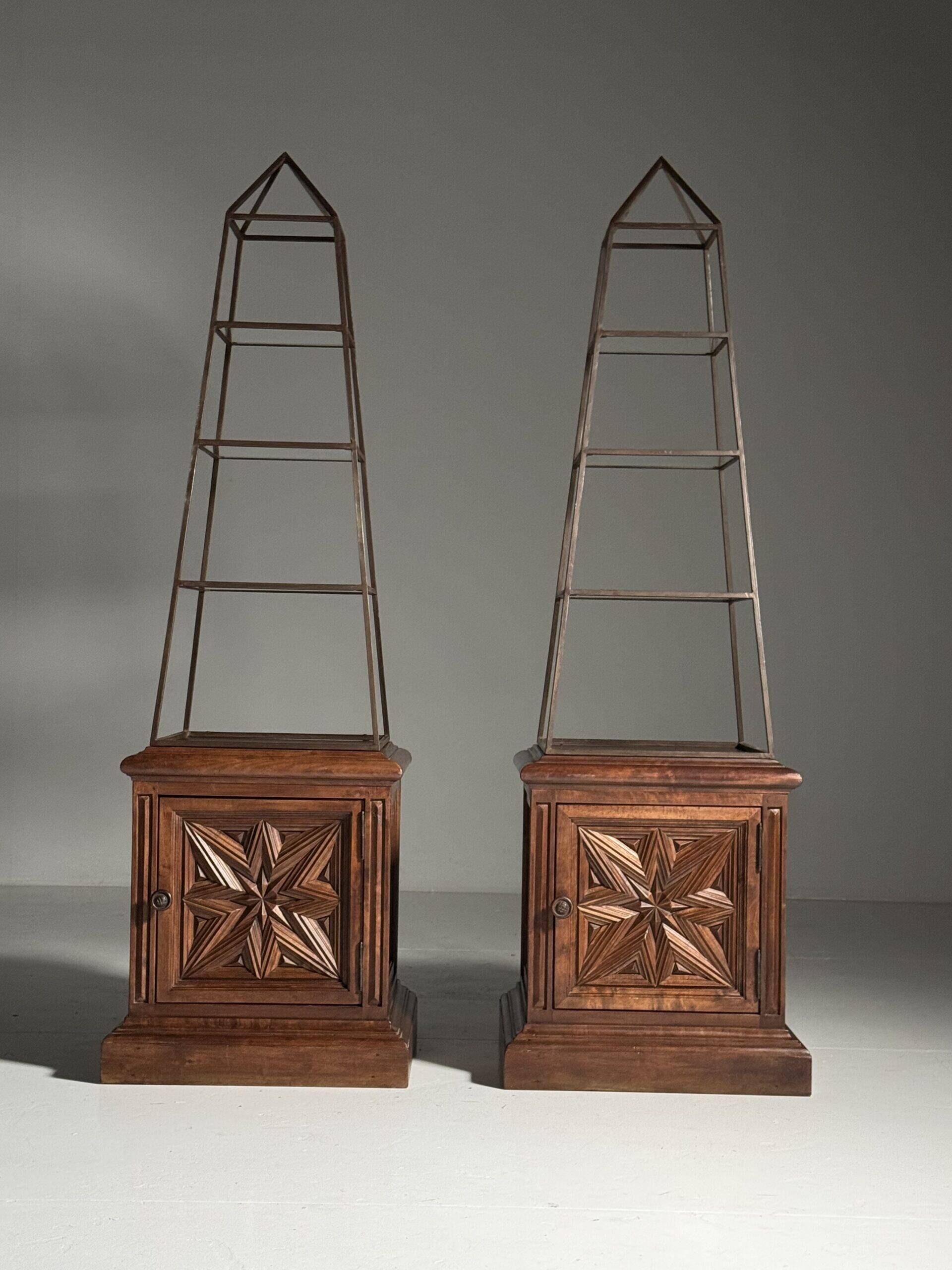 Set of 2 obelisk étagères
