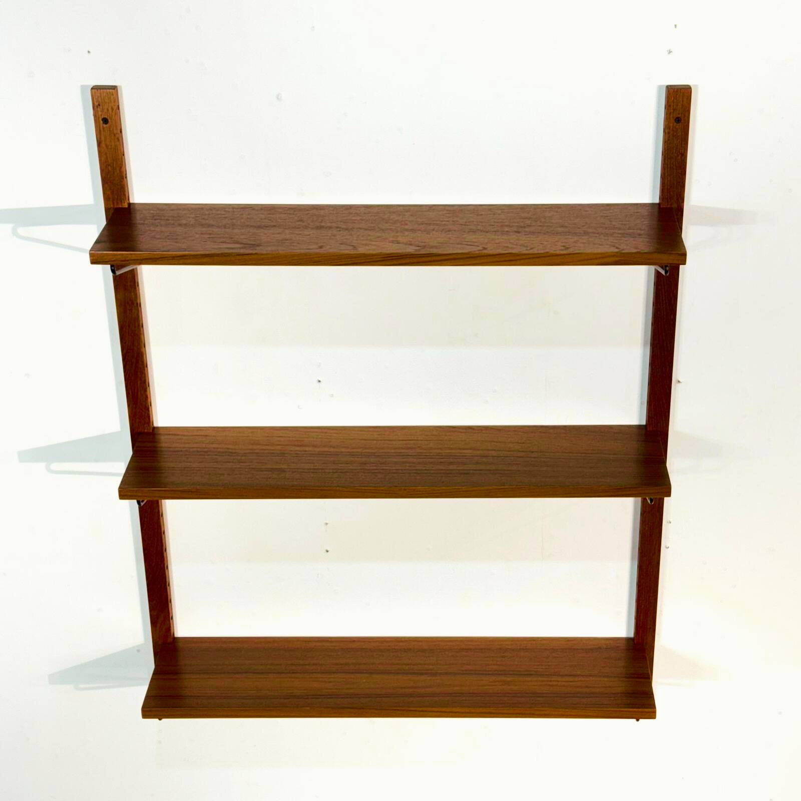 Danish Mid Century Teak Shelving System | Set of 3 Wall Shelves | Scandinav