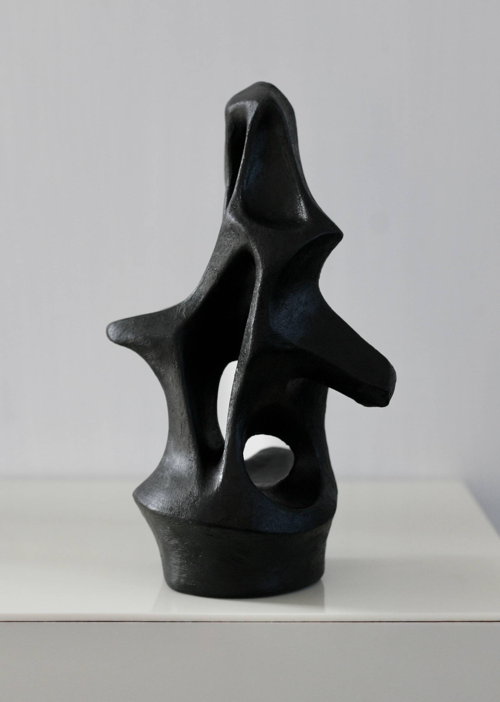 Free-form ceramic, painted black, 1969