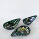 Set of three small ceramic dishes from Morvan, 1970.
