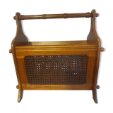 Vintage cane magazine rack