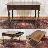 19th-century desk in walnut and oak