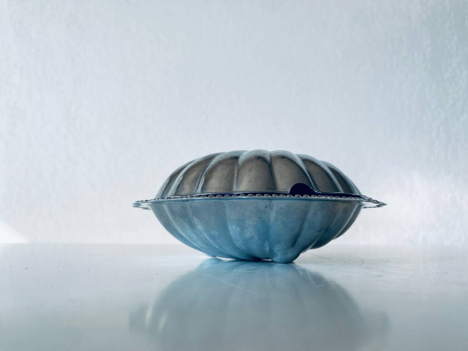 Antique shell butter dish