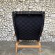 Pernilla armchair in black canvas by Bruno Mathsson, Dux, Sweden 1970