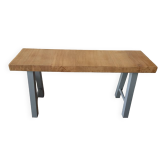 Banc en chêne et acier