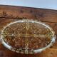 Vintage aperitif plate in glass from West Germany.
