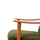 Pair of mid century Danish reclining lounge chairs in teak