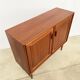 Small teak buffet with 2 doors, vintage Scandinavian style.