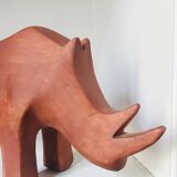 Rhinoceros terracotta resin