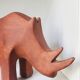Rhinocéros résine terracotta