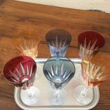 Colored wine glasses