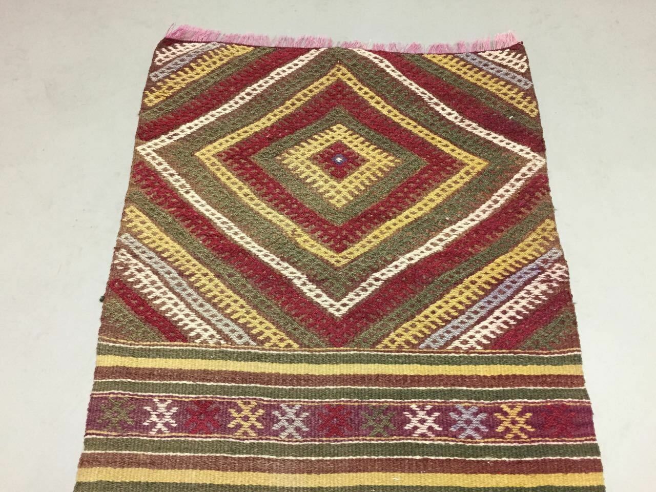 Turkish kilim runner 210x58 cm