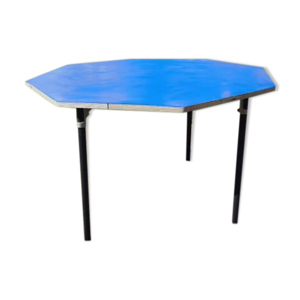 Table de collectivité octogonale vintage