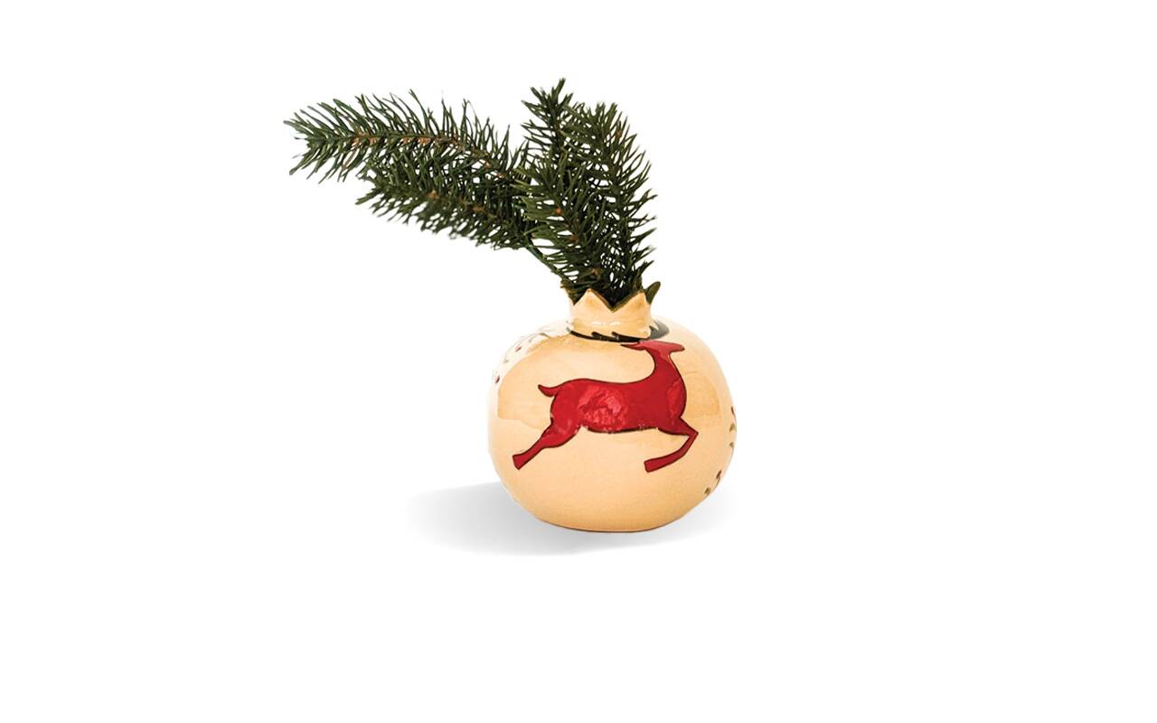 Grand vase in iznique ceramic christmas (red deer)