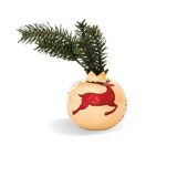 Grand vase in iznique ceramic christmas (red deer)