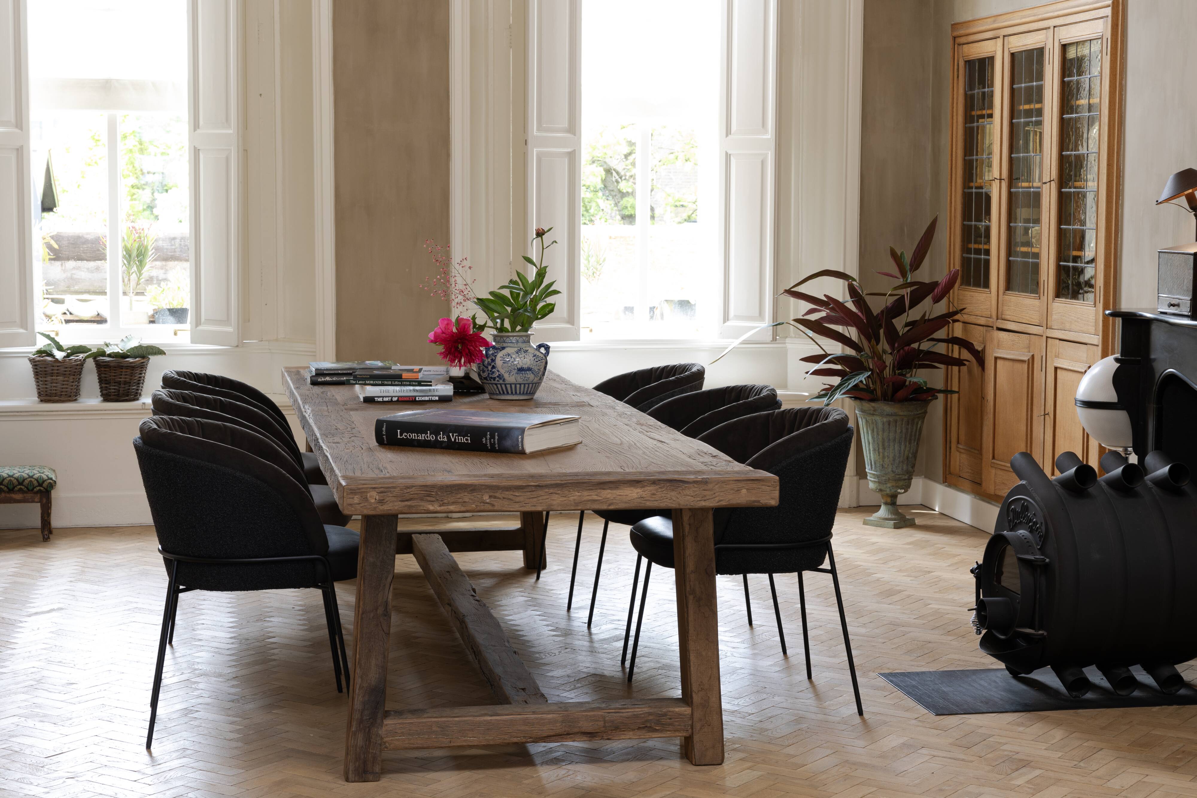 Founder Solid Oak Farmhouse Table 250cm Long