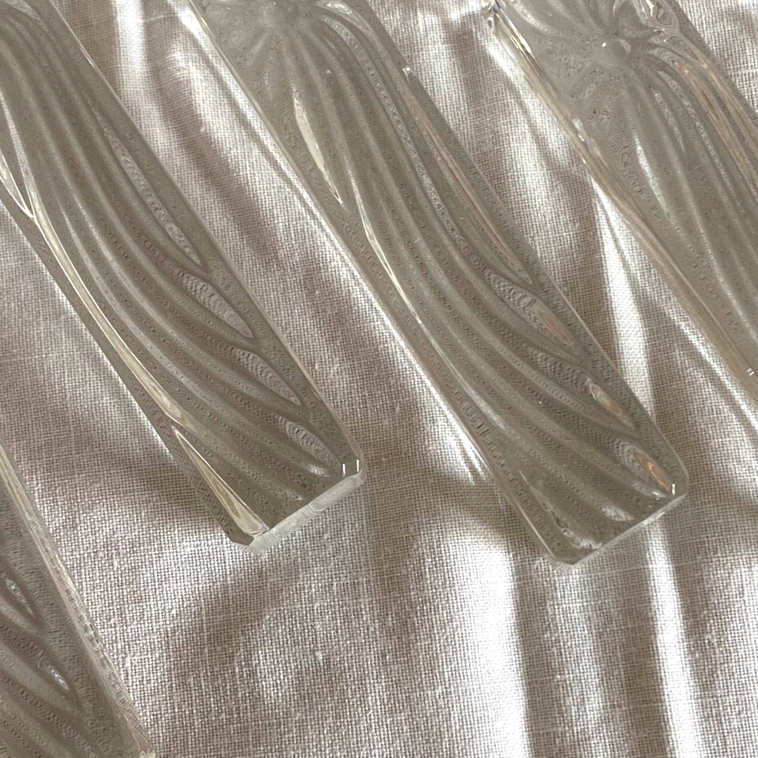 Set of 6 antique Baccarat crystal knife rests, vintage tableware