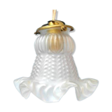 Art deco hanging in white opaque glass