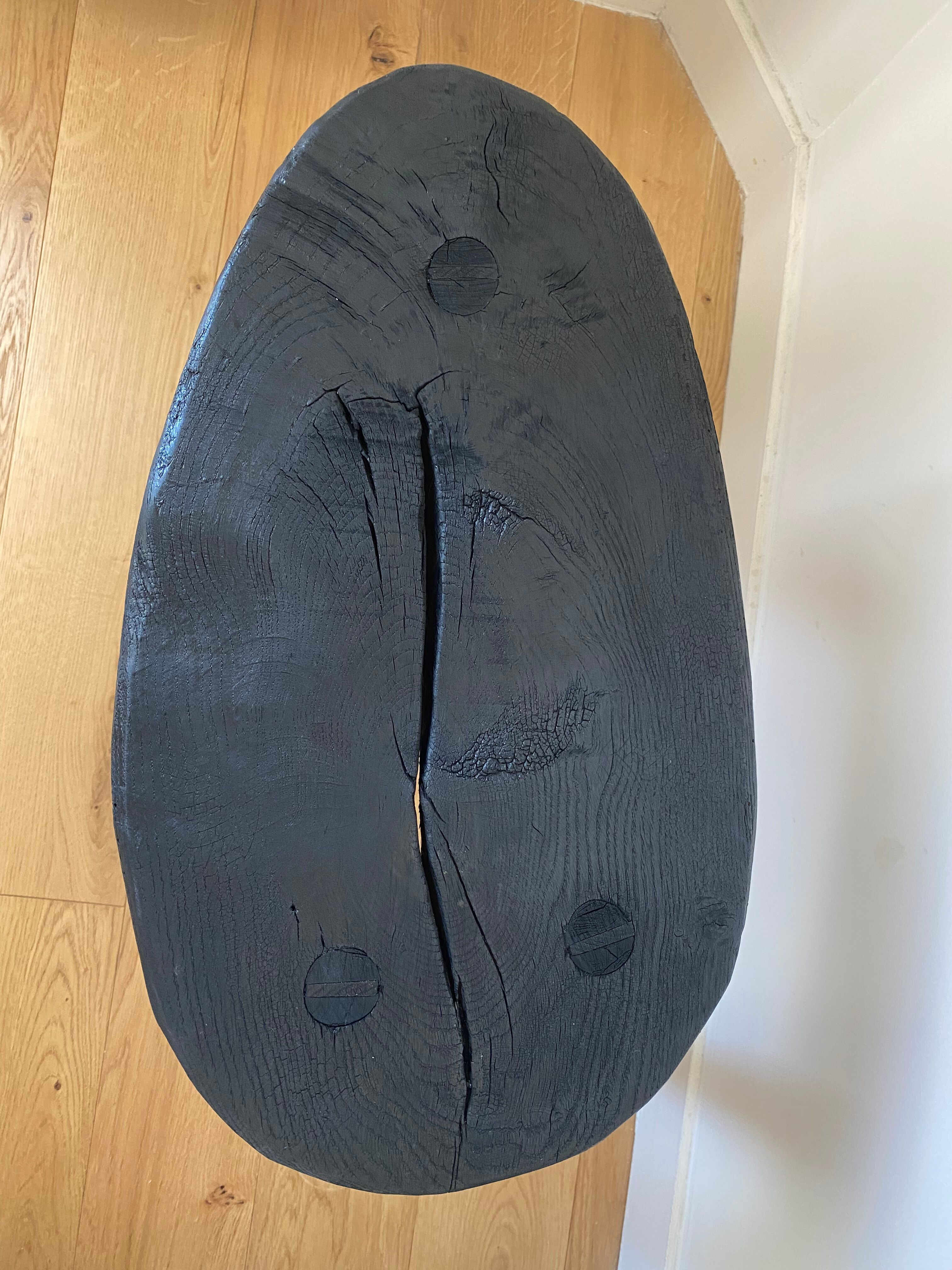 Tripode finition bois brûlé