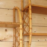 Pair of vintage rattan shelves