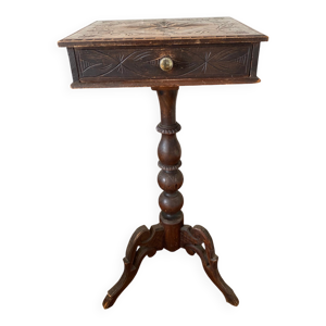 Ancienne Table d’appoint - tiroir