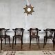 ✨ Set of 4 vintage curved wood armchairs – Timeless elegance