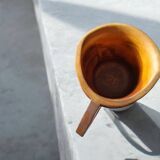Solid wood vase pot