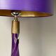 Large Purple Crystal Table Lamp, Signed by Vannes Le Chatel, France