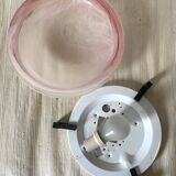 Vintage glass ceiling lamp 80s