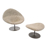 Big Globe Armchair with Ottoman by Pierre Paulin for Artifort, 1970s