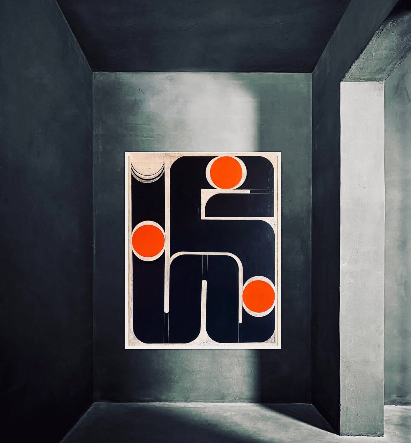 Olisch Table "Orange Mecanik" Bauhaus series