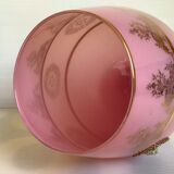 Vase camée opaline rose