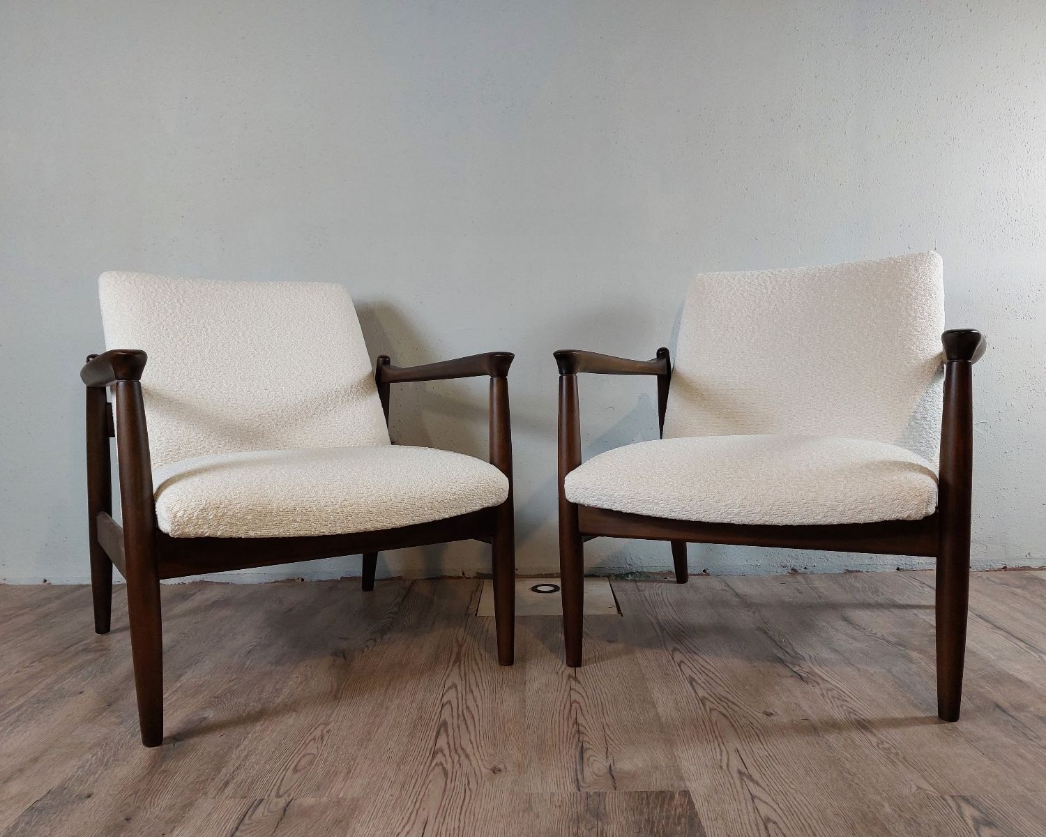Pair of Armchairs Edmund Homa model GFM-64, Polish vintage 1970s