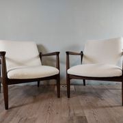 Pair of Armchairs Edmund Homa model GFM-64, Polish vintage 1970s