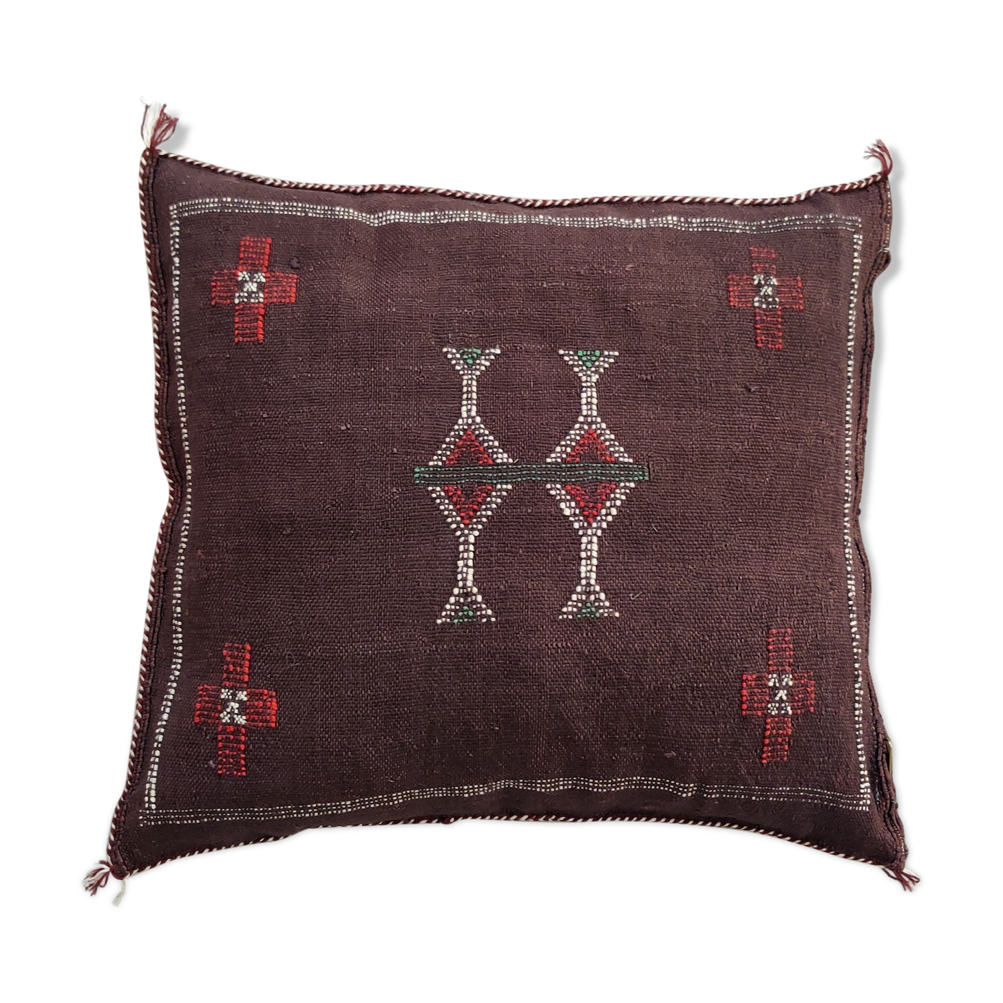 Moroccan Sabra Cushion in Cactus Silk  50x45cm